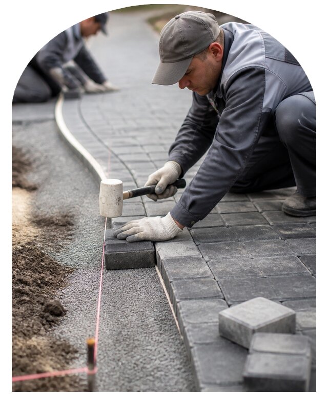 Устройство садовой дорожки в Елизове по цене от 3545 р. | Метпроект-Лзв